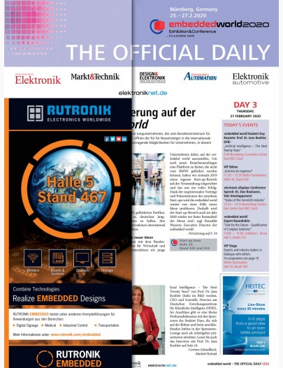 Tageszeitung embedded world 2020 Tag 3 Digital 
