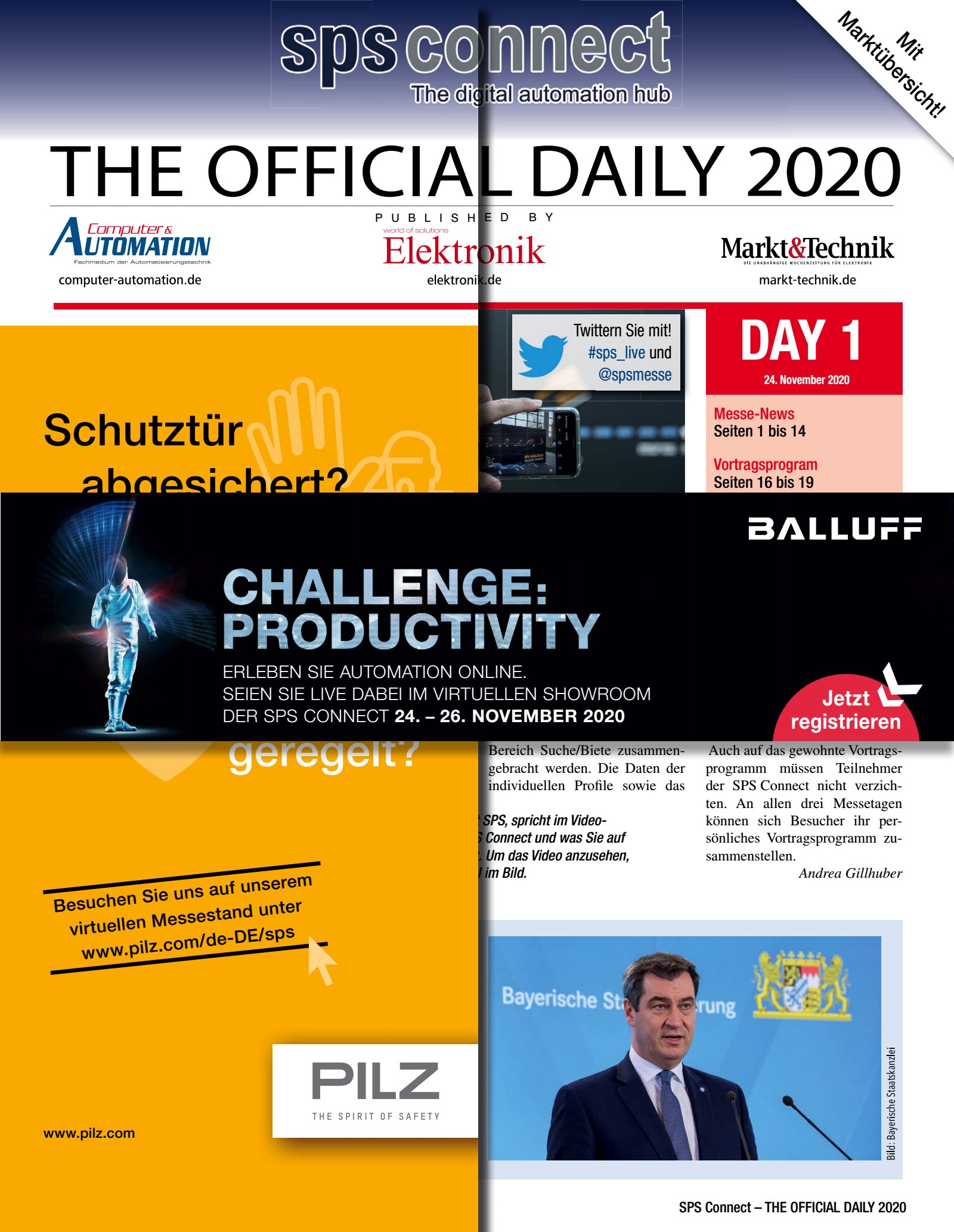 Tageszeitung SPS 2020 Tag 1 Digital