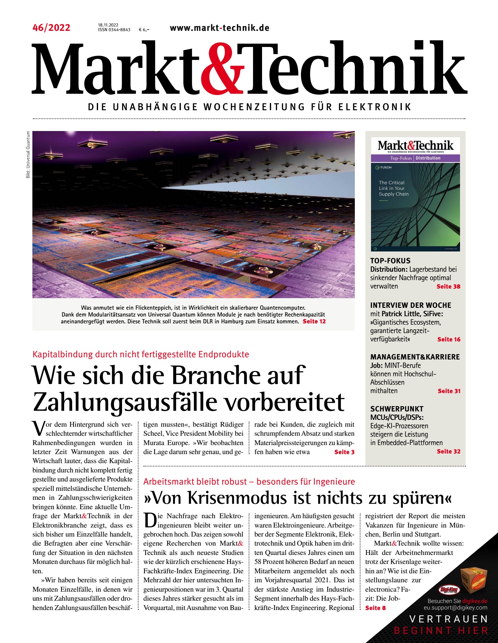 Markt&Technik 46/2022 Digital