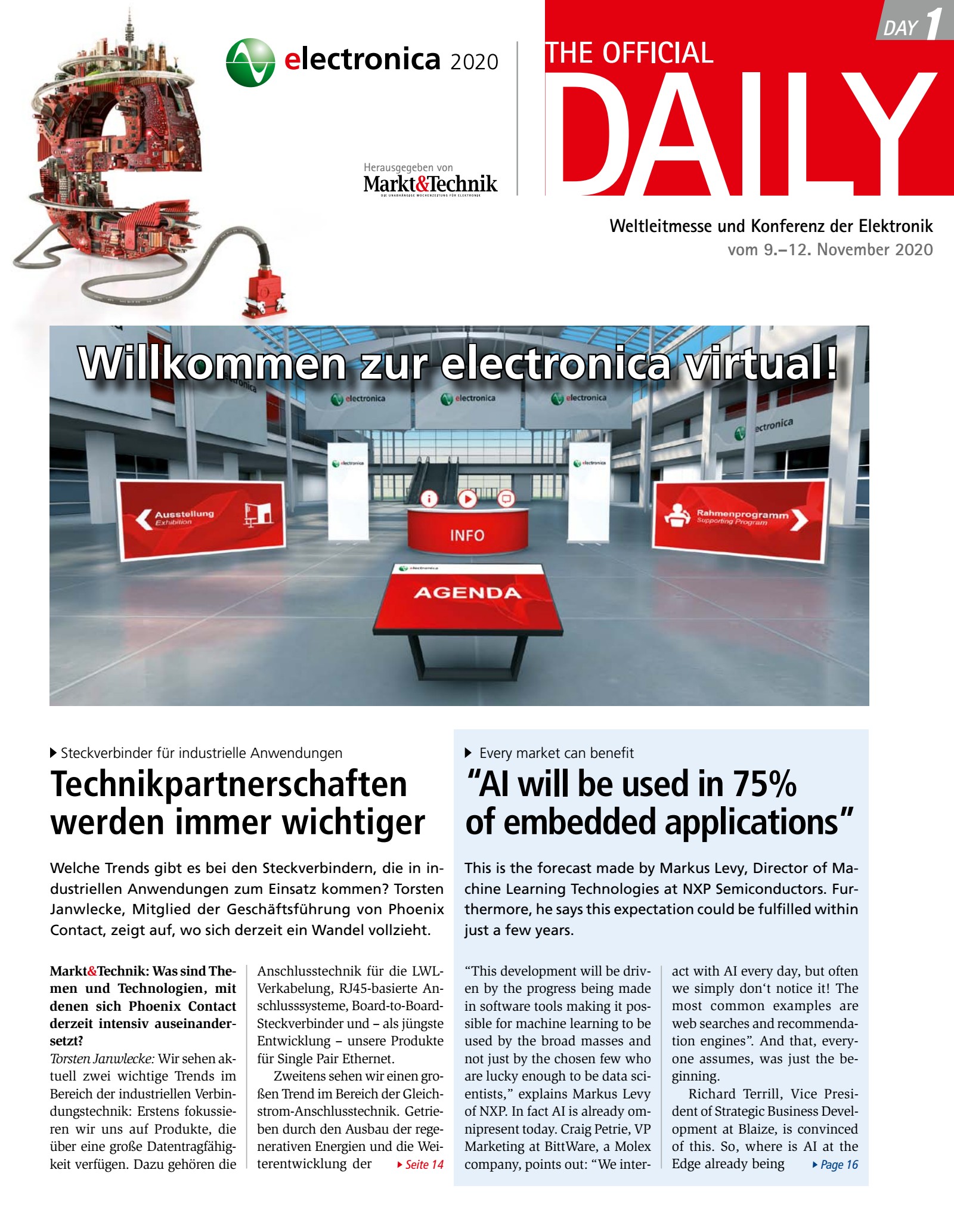 Tageszeitung electronica 2020 Tag 1 Digital
